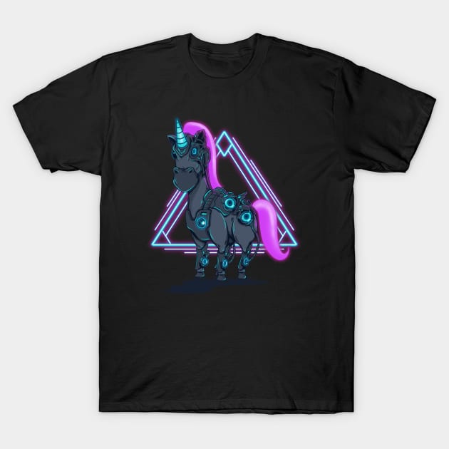 cyberpunk unicorn T-Shirt by opoyostudio